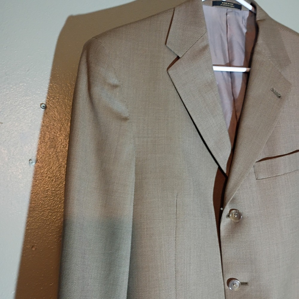 Hart Schaffner Marx Blazer Mens 40R Tan 3 Button Sport Coat Dillard's - Picture 15 of 15